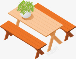 木桌木椅素材