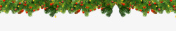 绿色圣诞球圣诞松枝装饰高清图片