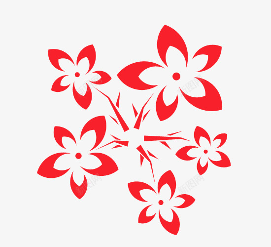 花朵红色花朵彩绘花朵装饰png免抠素材_新图网 https://ixintu.com 彩绘 红色 花朵 装饰