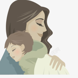 妈妈带宝宝睡觉妈妈抱着宝宝睡着了高清图片