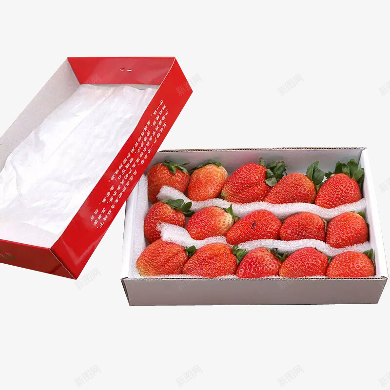 一盒草莓png免抠素材_新图网 https://ixintu.com 一盒 一盒草莓 产品实物 红色草莓 草莓