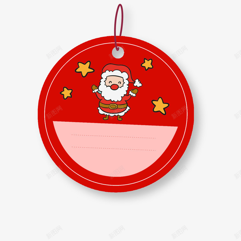 圣诞老人悬挂标签png免抠素材_新图网 https://ixintu.com 圣诞卡片 圣诞老人 悬挂卡片 悬挂标签