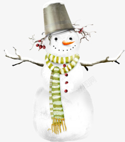 卡通圣诞节雪人装饰素材