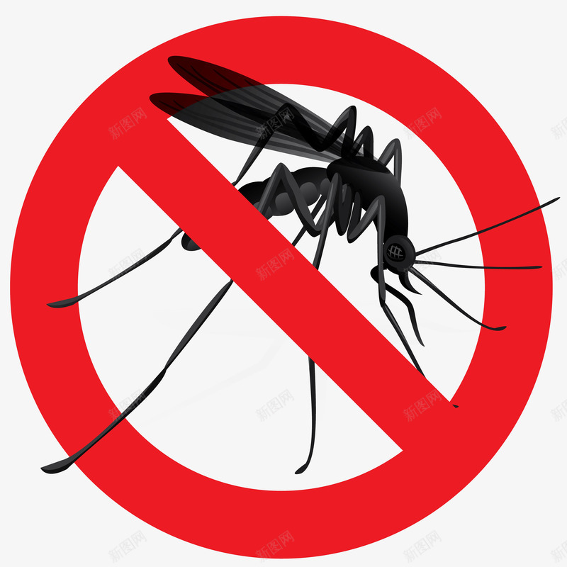简约红色圆形禁止蚊子图标免png_新图网 https://ixintu.com 传染 卡通 图标 害虫 感染 疾病 病毒 禁止蚊子 简约红色圆形禁止蚊子图标设计免抠免费下载 设计 限制