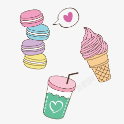 奶茶冰淇淋广告甜品矢量图高清图片