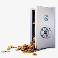 保险柜设计保护金融货币高清图片