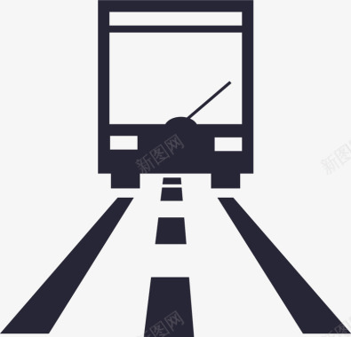 icon常规公众汽车运营线路图标图标