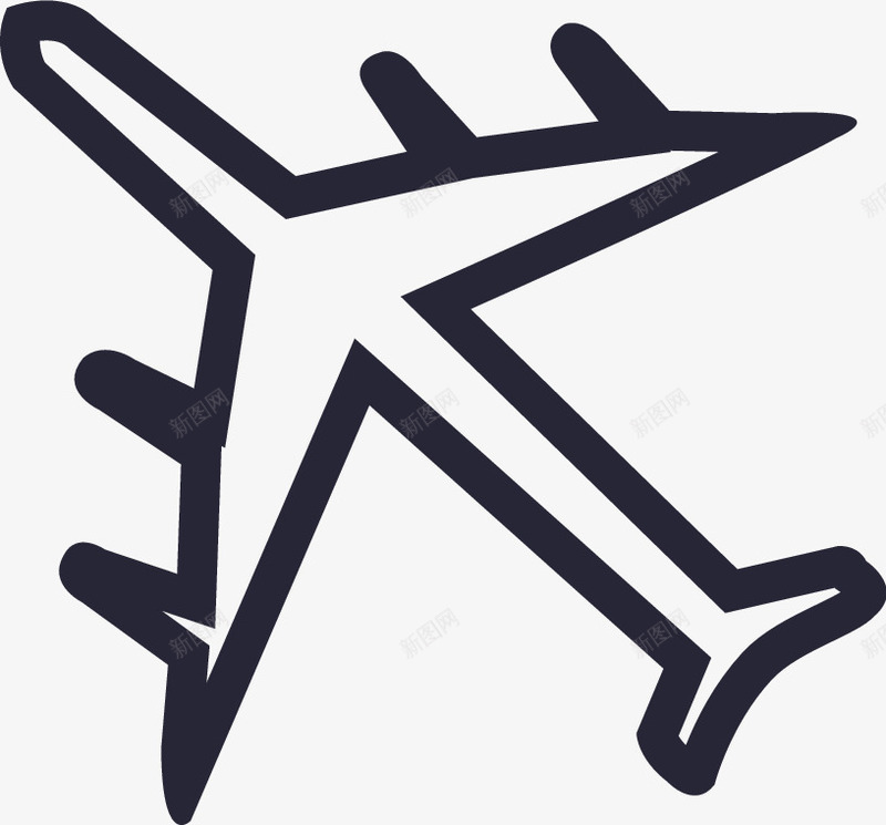 飞机icon矢量图图标eps_新图网 https://ixintu.com 飞机ico 矢量图