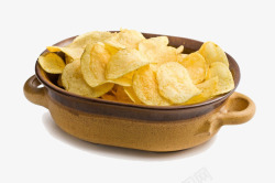 垃圾食品PNG矢量图盘子里薯片高清图片