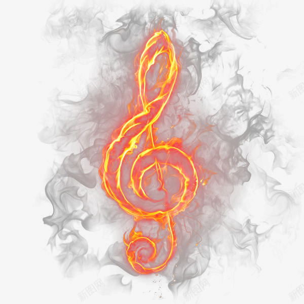 抽象的音符png免抠素材_新图网 https://ixintu.com 乐符 动感 火焰 烟雾 玄幻 缥缈 音乐 音乐的灵魂 音符花边