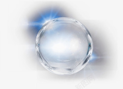 玻璃光球蓝色光素材