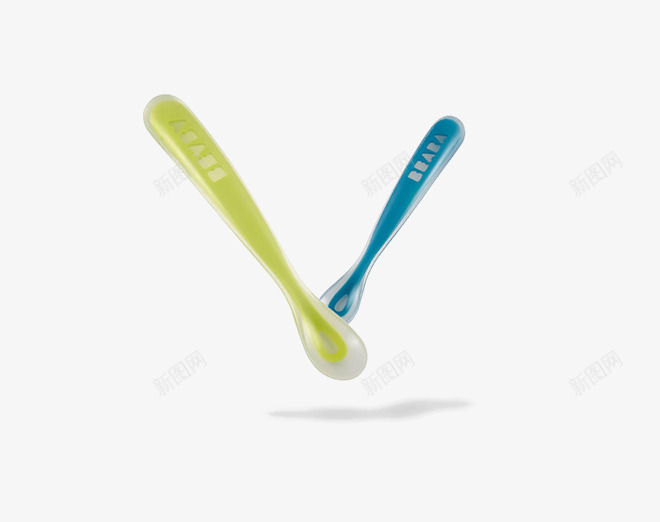 一阶段硅胶软头勺图标png_新图网 https://ixintu.com BEABA BLUE SILICONE SPOON 产品实物 儿童勺子 安全