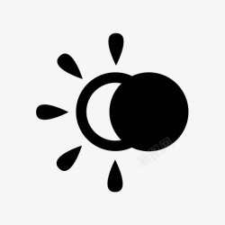 icon41太阳日食预测月亮太阳图标天气天高清图片