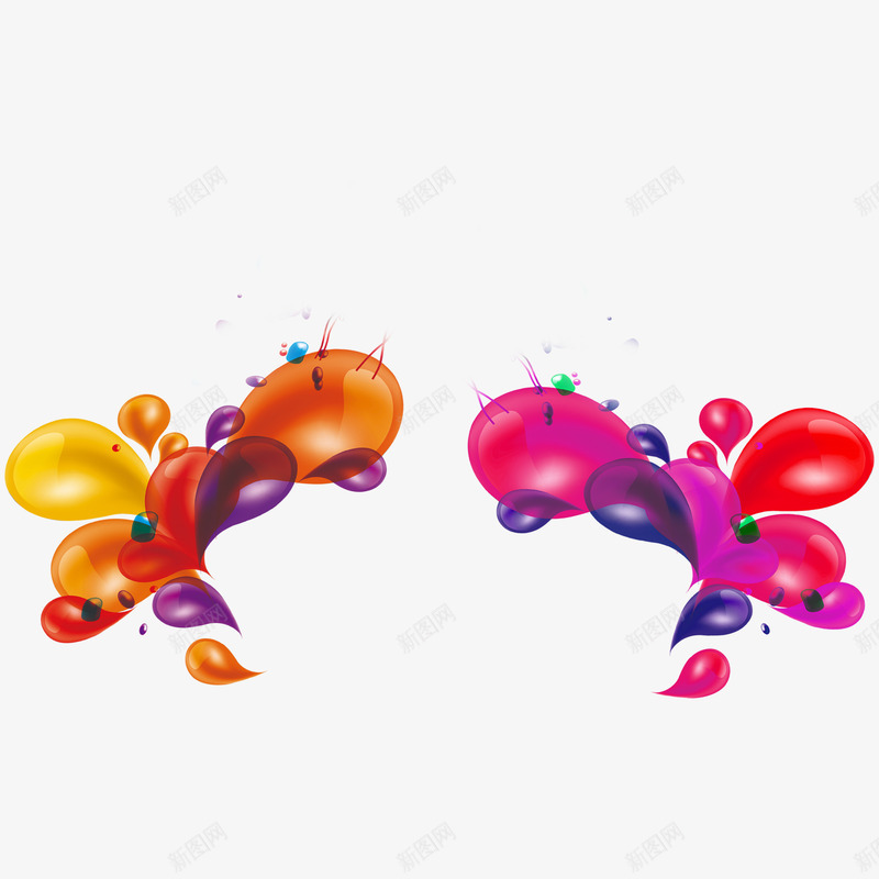 彩色气球组合png免抠素材_新图网 https://ixintu.com 元旦 圣诞节 气球 氛围 海报 节日