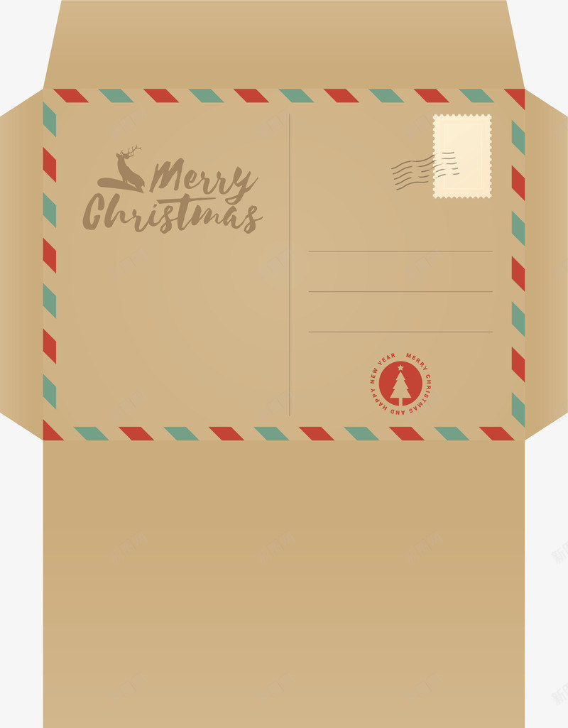 圣诞明信片纸盒矢量图ai_新图网 https://ixintu.com 圣诞纸盒 折叠明信片 折叠纸盒 明信片 明信片格式 矢量png 矢量图 纸盒