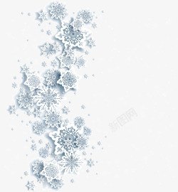 圣诞节雪花底纹装饰矢量图素材