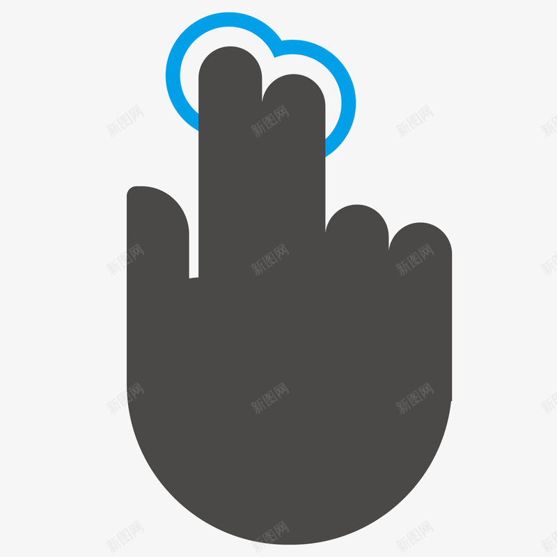 双指触屏点击图标png_新图网 https://ixintu.com icon 双指点击 图标 手势 手势双指缩放 手指 抓手 点击 点击的手 箭头 鼠标
