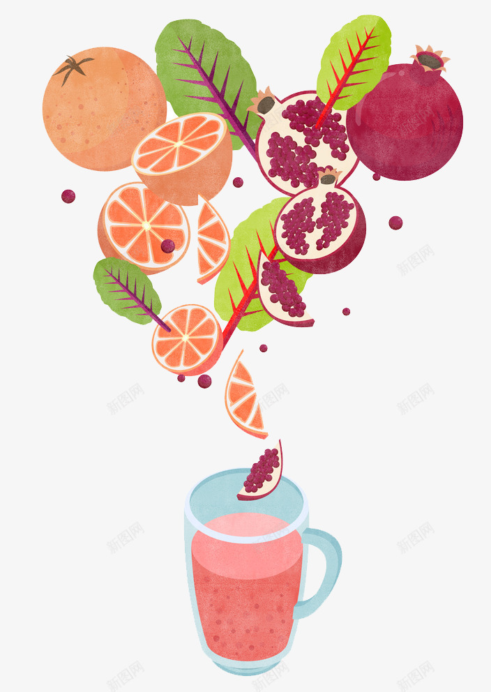 卡通漂浮水果果汁png免抠素材_新图网 https://ixintu.com 卡通 手绘 果汁 水果 漂浮 食物 饮品 饮料 饰品