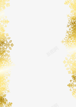 尊贵边框金色闪耀雪花高清图片