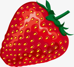 红色草莓水果元素素材
