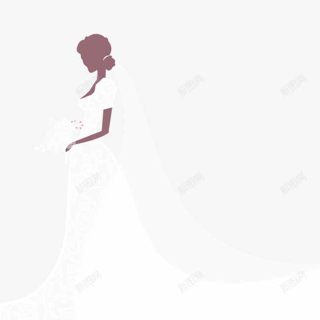 穿婚纱的新娘png免抠素材_新图网 https://ixintu.com 唯美 婚礼 婚纱 捧花 新娘 穿婚纱的新娘 结婚