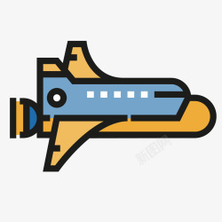 icon摩登星球飞行的飞机图标高清图片