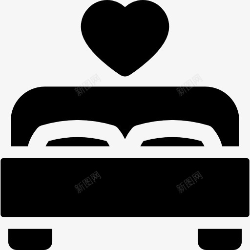 床图标png_新图网 https://ixintu.com 家具 床 心 浪漫的卧室 爱 结婚