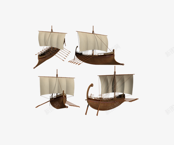 白色船帆造型png免抠素材_新图网 https://ixintu.com 帆船 帆船造型设计 白色 船桨