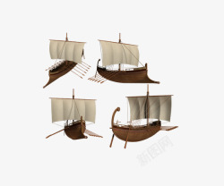 白色船帆造型素材