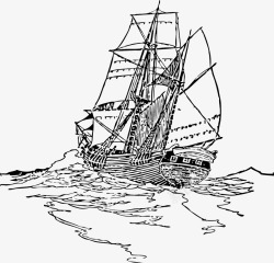 木材制品大型帆船高清图片