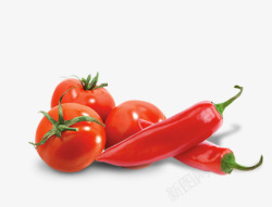 红色辣椒番茄素材