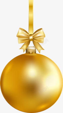 圣诞节专属挂件金色蝴蝶结挂件高清图片