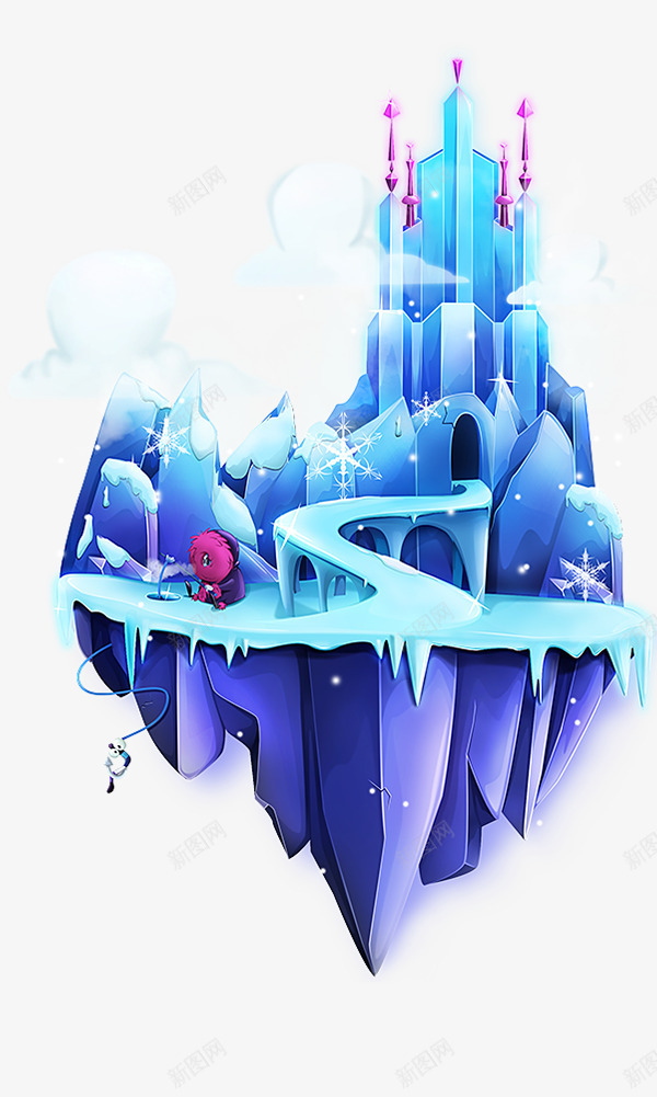 冰雪世纪冰雪城堡卡通图png免抠素材_新图网 https://ixintu.com 世纪 冰雪 卡通 城堡