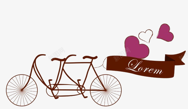 dreampng免抠素材_新图网 https://ixintu.com 交通工具 单车 心形 梦想 爱心 自行车