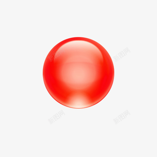 红色圆球png免抠素材_新图网 https://ixintu.com 光晕 圆球 立体 红色