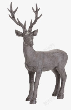 欧式石膏线墙鹿雕像高清图片
