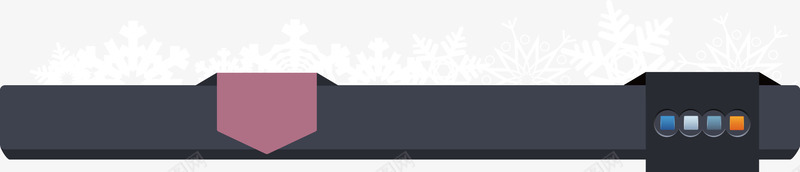 导航条png免抠素材_新图网 https://ixintu.com 雪花 黑灰色导航条