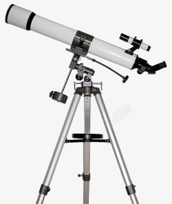 天文望远镜免抠白色天文望远镜高清图片