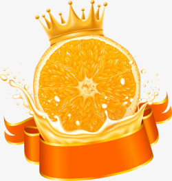 橙子汁手绘卡通水果橙子高清图片