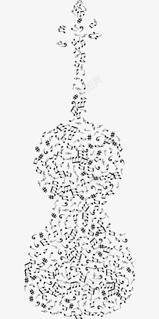 音符小提琴png免抠素材_新图网 https://ixintu.com 乐器 免费png素材 艺术品 音符小提琴