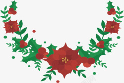圣诞logo复古风格节日装饰花草边框图标高清图片