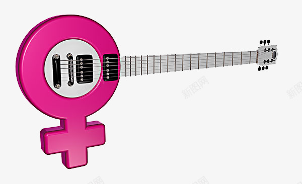 粉色吉他乐队logo图标图标