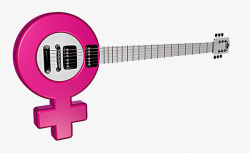 免抠粉色吉粉色吉他乐队logo图标高清图片