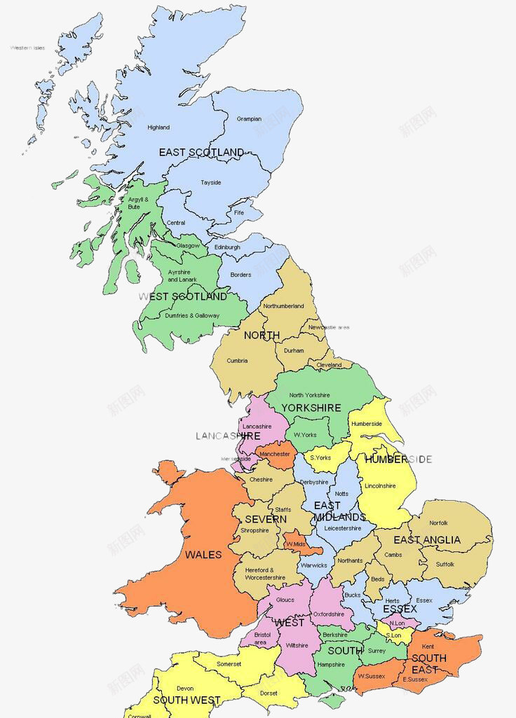 英文英国地图png免抠素材_新图网 https://ixintu.com 英国地图 英文 装饰图案