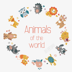 漫画小动物12生肖动物高清图片