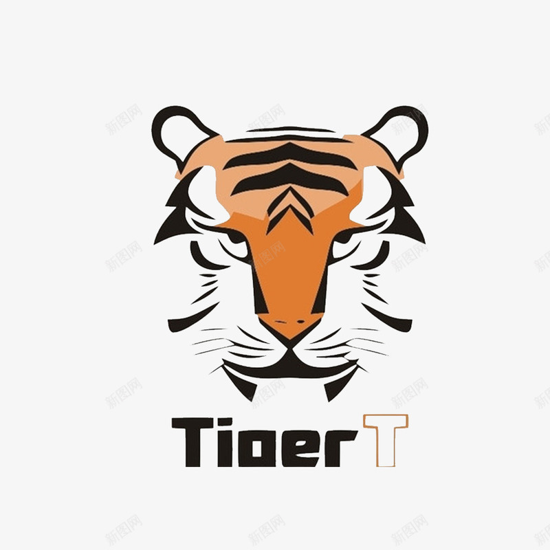 卡通老虎个性图标的PSD分层psd_新图网 https://ixintu.com 个性logo 个性商标 商品logo 商品标志 商品标识 物品logo 老虎面具