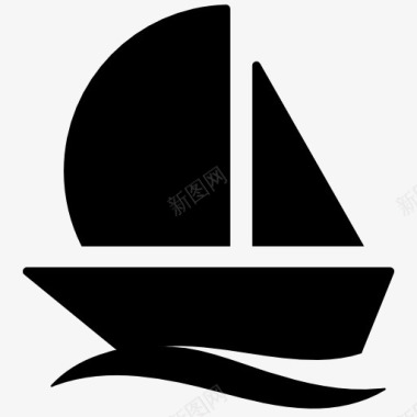 帆船标志图标图标