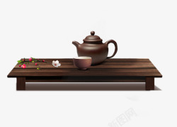 木制茶几中国风茶道桌子高清图片