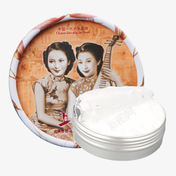 旧上海女人上海女人夜来香水润滋养雪花膏高清图片