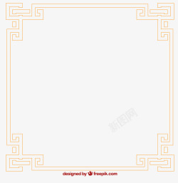 中国风边栏金色边框纹理高清图片